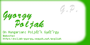 gyorgy poljak business card